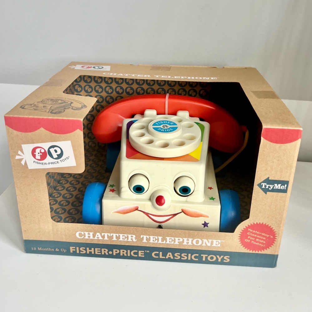 Fisher Price Classic Toy Chatter Telephone Vintage Look for Age:12M+ NEW IN BOX